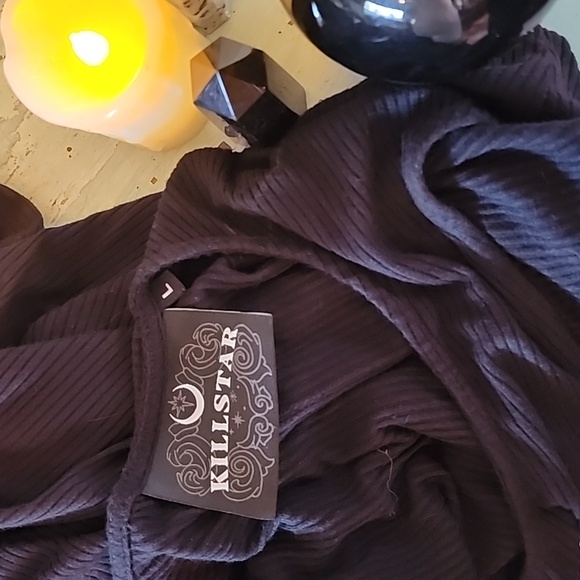 SZ L KILLSTAR MIDI HANKERCHIEF HEM DRESS - Picture 5 of 6